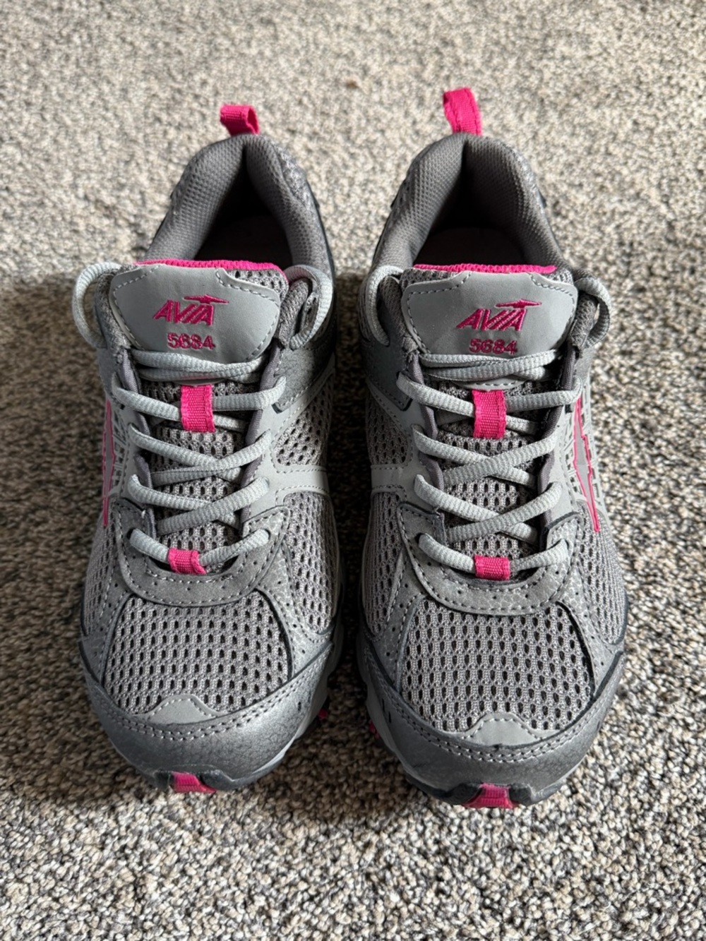 Avia Womens A5684W Sneakers Size 7 Grey/Hot Pink Athletic Shoe - Picture 2 of 7